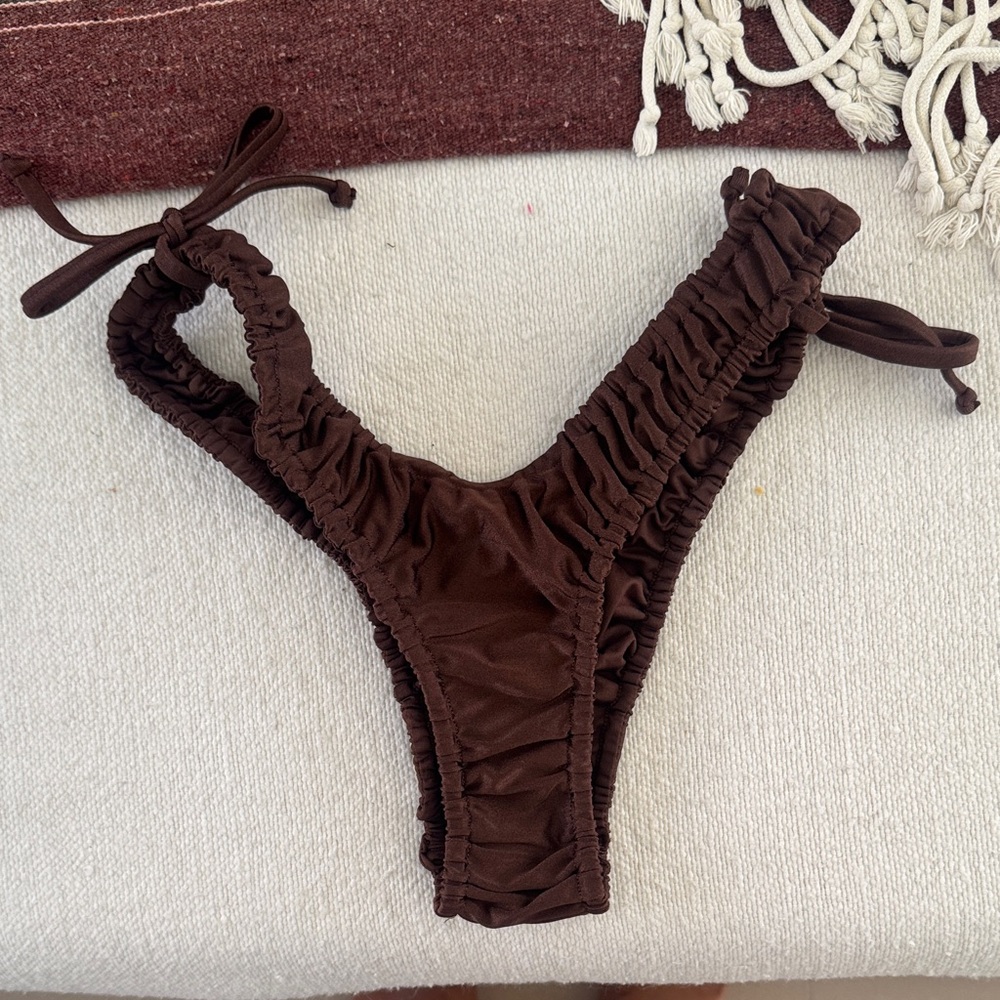 Somerfield Swim Chocolate Ruched Bikini Bottom